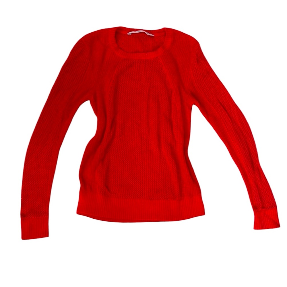 Athleta Vibrant Red Crew Neck Sweater